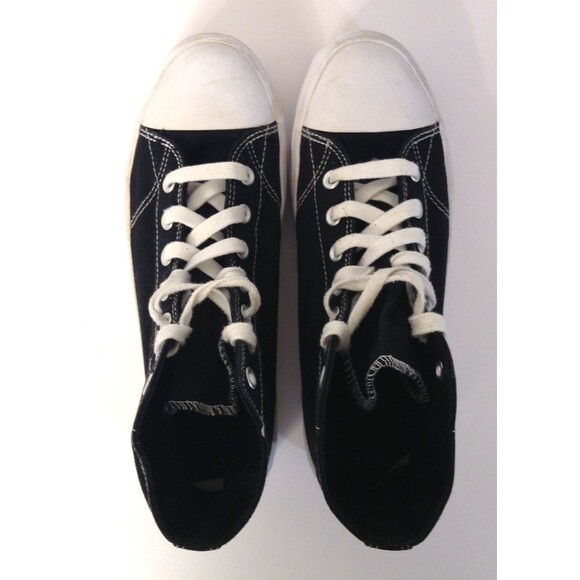 NOBO Y2K Platform Sneakers Wn 11 Black High Top Chunky Lug Sole Grunge Shoes - Picture 3 of 12